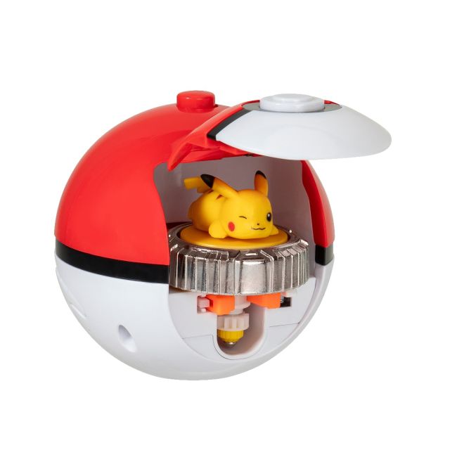 Pokemon - Set de joaca Battle Spinner cu doua figurine (Pikachu #1, Mew, Poké Ball, & Poké Ball) BKFPKW4403