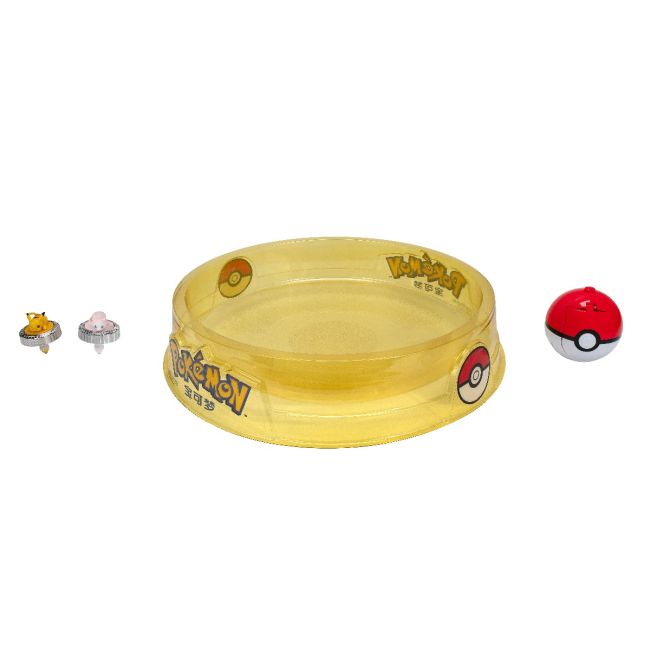 Pokemon - Set de joaca Battle Spinner cu doua figurine (Pikachu #1, Mew, Poké Ball, & Poké Ball) BKFPKW4403