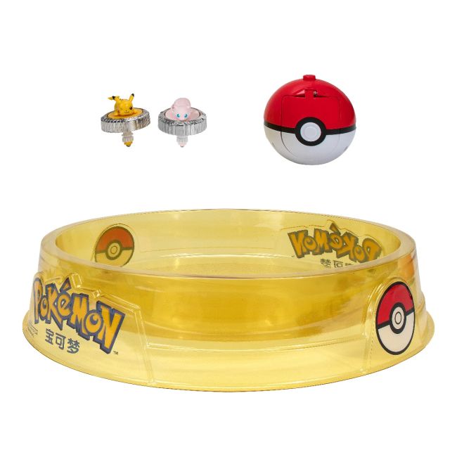 Pokemon - Set de joaca Battle Spinner cu doua figurine (Pikachu #1, Mew, Poké Ball, & Poké Ball) BKFPKW4403