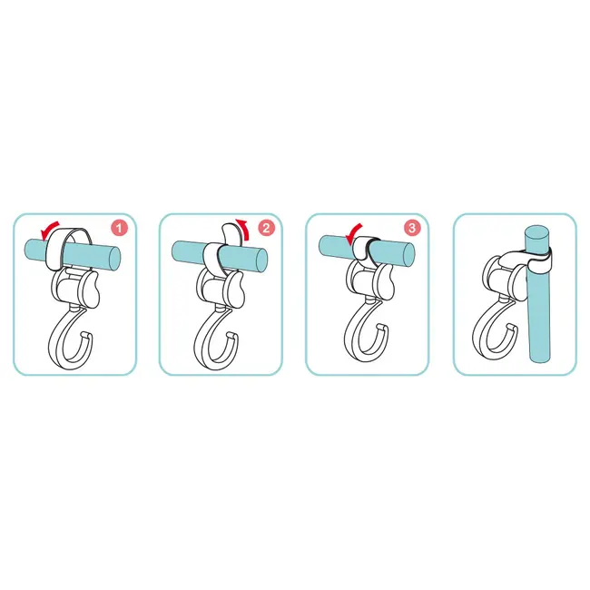 Set doua carlige rotative pentru manerul caruciorului olmitos lvtkolm1205