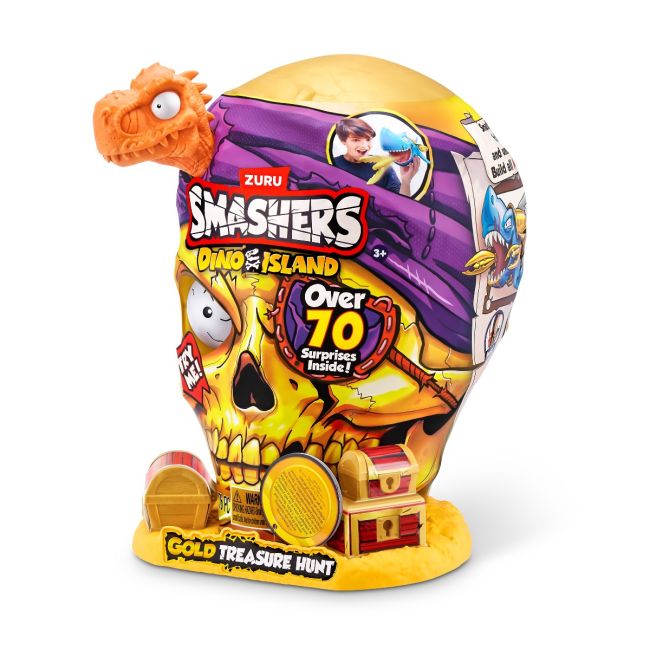 Smashers - Set cu peste 70 figurine si accesorii Gold Treasure Hunter, Dino Island BKF74123