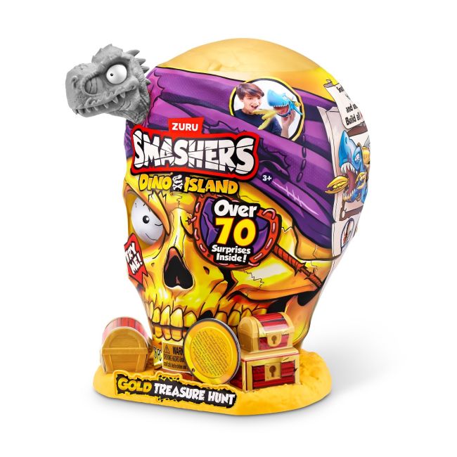 Smashers - Set cu peste 70 figurine si accesorii Gold Treasure Hunter, Dino Island BKF74123