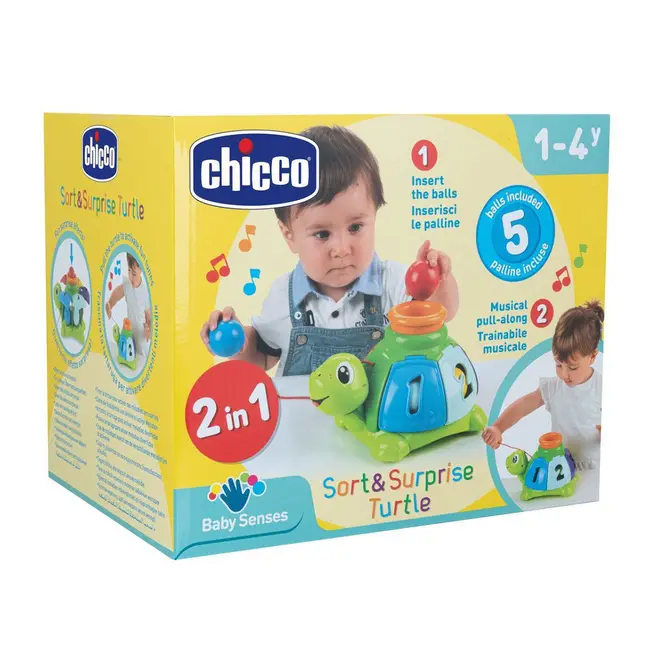 Jucarie 2 in 1 Chicco broscuta testoasa sorteaza si surprinde, 1-4ani CHC10622-1