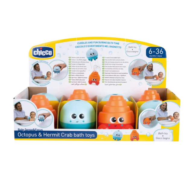 Jucarie de baie copii Chicco Baby Octopus, 6-36 luni CHC11990-1