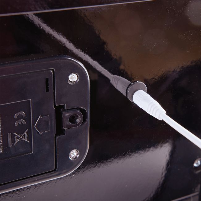 Jucarie din lemn - Pian electronic negru inalt