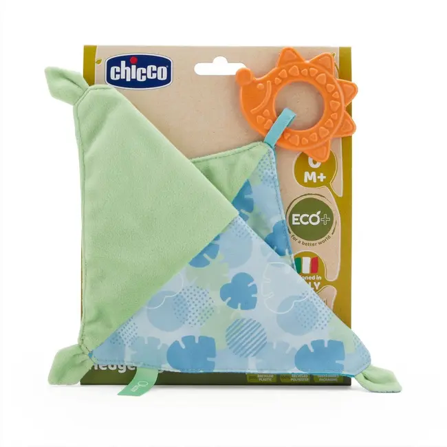 Jucarie ecologica Chicco mini paturica DouDou cu inel gingival, 0luni+ CHC11116-1