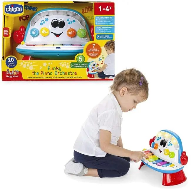 Jucarie electronica Chicco Funky, Pianul Orchestra, 1-4 ani CHC10111-1