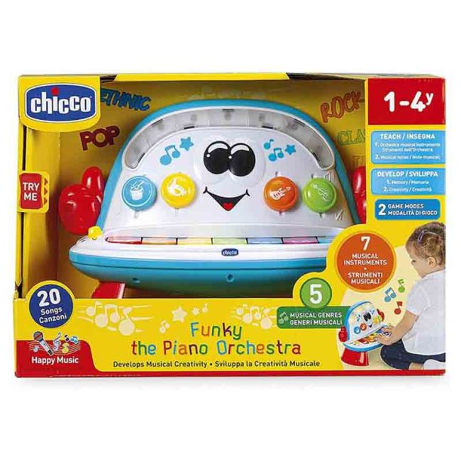 Jucarie electronica Chicco Funky, Pianul Orchestra, 1-4 ani CHC10111-1