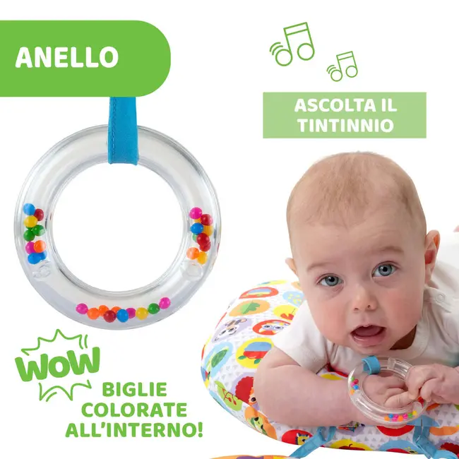 Jucarie pernuta Chicco pentru animalute Tummy time, 2-9luni CHC11351-1