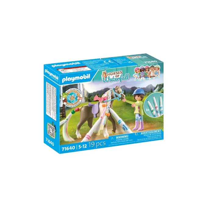 Playmobil - Cal cu par si creioane Crayola ARTPM71640