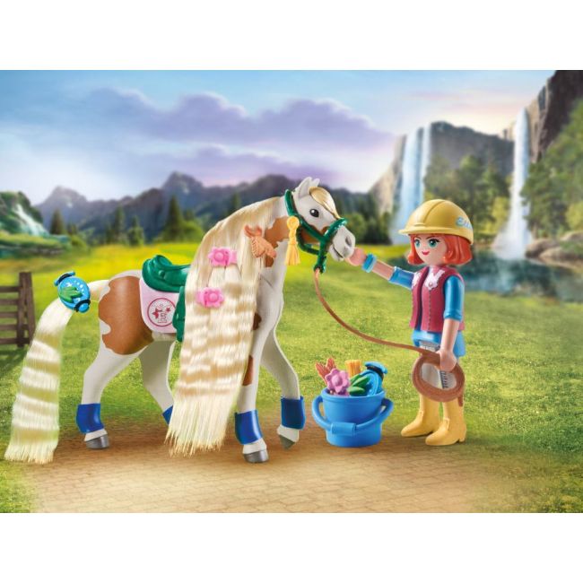 Playmobil - Ellie si cal cu par ARTPM71639