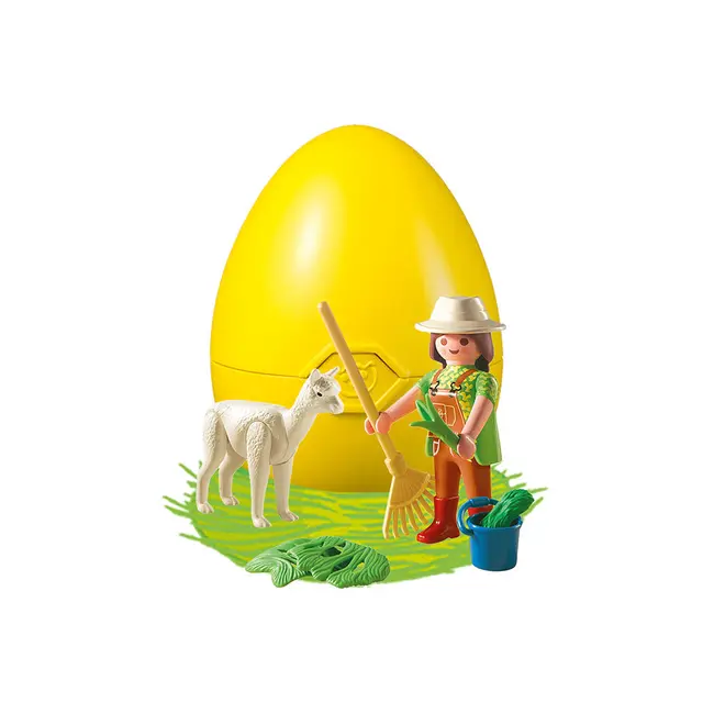 Playmobil - Pusculita ou ingrijitor zoo cu alpaca ARTPM4944