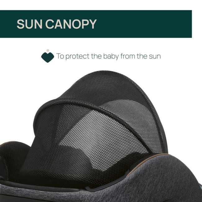 Scaun auto Chicco Bi-Seat i-Size Air cu baza Isofix, Graphite (gri), 40-150 cm (de la nastere pana la 12 ani) CHC87050-8_GRAPHITE