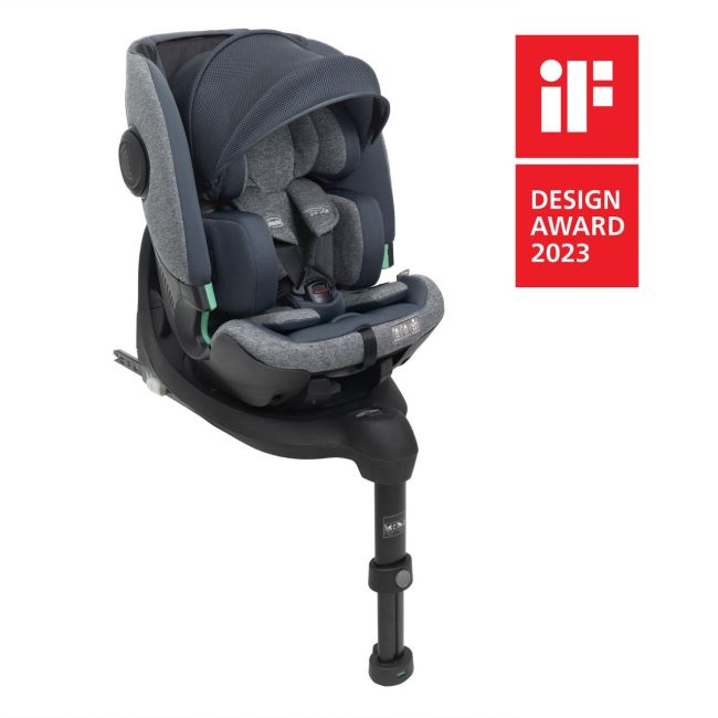 Scaun auto Chicco Bi-Seat i-Size Air cu baza Isofix, Graphite (gri), 40-150 cm (de la nastere pana la 12 ani) CHC87050-8_GRAPHITE