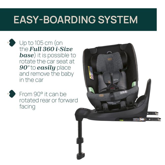 Scaun auto Chicco Bi-Seat i-Size Air cu baza Isofix, Graphite (gri), 40-150 cm (de la nastere pana la 12 ani) CHC87050-8_GRAPHITE