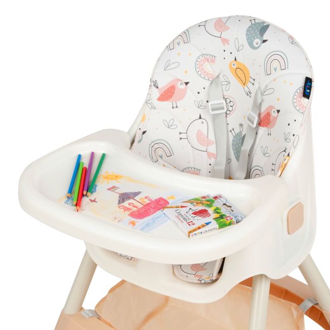 Scaun de masa 2 in 1 Juju Eat&Smile, Birds JUJJU1027-Birds