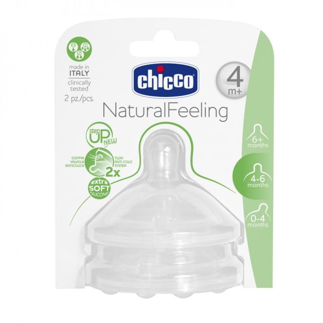 Tetina s. Chicco STEP UP, flux reglabil, 4luni+, 2buc CHC8103520-7