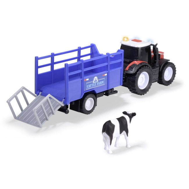DICKIE MASSEY FERGUSON TRACTOR SI REMORCA CU SUNETE SI LUMINI VIV203734003