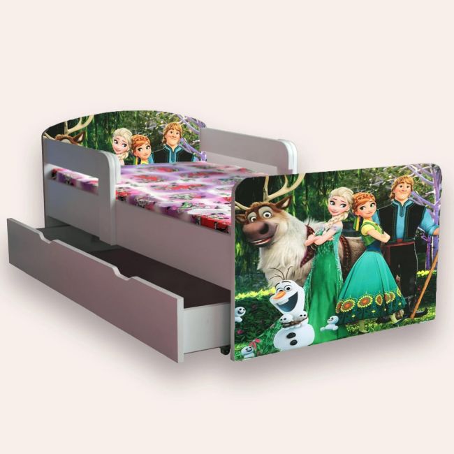 Pat Frozen Varianta 2 Cu Manere Mic 2-8 Ani Cu Sertar Varianta fara Saltea Cmg49440527384916
