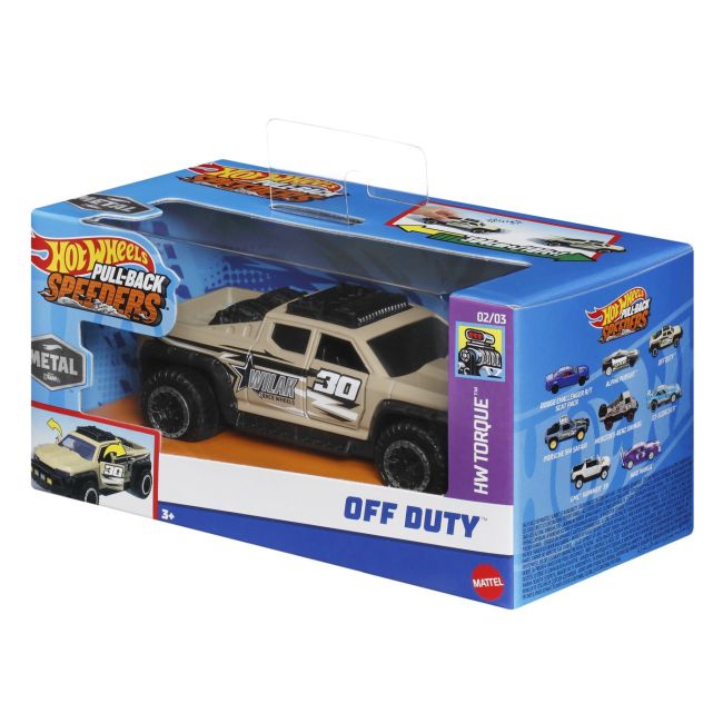 HOT WHEELS MASINUTA METALICA CU SISTEM PULL BACK OFF DUTY SCARA 1:43 VIVMTHPR70_HWH41