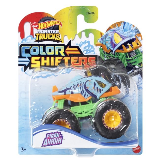 HOT WHEELS MONSTER TRUCK CAMION PIRAN-AHHHH CU CULORI SCHIMBATOARE SCARA 1:64 VIVMTHGX06_HVH85