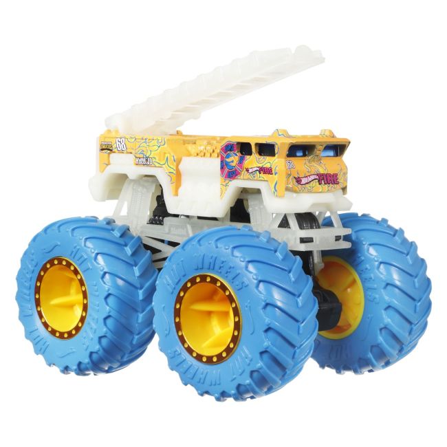 HOT WHEELS MONSTER TRUCK GLOW IN THE DARK MASINUTA 5 ALARM SCARA 1:64 VIVMTHCB50_HWC80