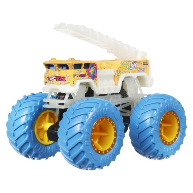 HOT WHEELS MONSTER TRUCK GLOW IN THE DARK MASINUTA 5 ALARM SCARA 1:64 VIVMTHCB50_HWC80