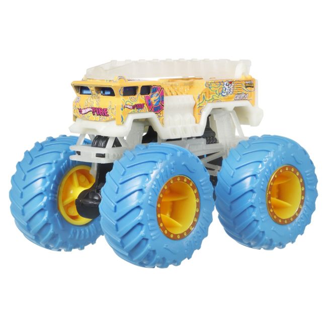 HOT WHEELS MONSTER TRUCK GLOW IN THE DARK MASINUTA 5 ALARM SCARA 1:64 VIVMTHCB50_HWC80