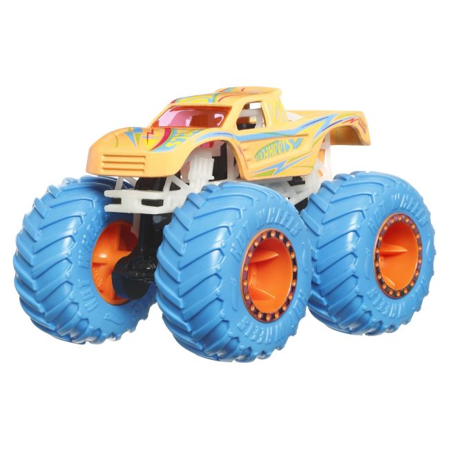 HOT WHEELS MONSTER TRUCK GLOW IN THE DARK MASINUTA PODIUM CRASHER SCARA 1:64 VIVMTHCB50_HWC84