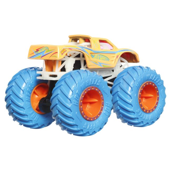 HOT WHEELS MONSTER TRUCK GLOW IN THE DARK MASINUTA PODIUM CRASHER SCARA 1:64 VIVMTHCB50_HWC84