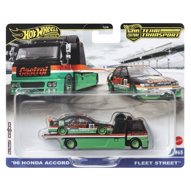 HOT WHEELS TRANSPORTATOR FLEET STREET CU MASINUTA HONDA ACCORD 96 SCARA 1:64 VIVMTFLF56_HRV46