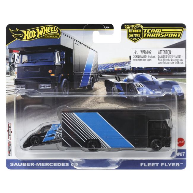 HOT WHEELS TRANSPORTATOR SAUBER MERCEDES C9 CU MASINUTA FLEET FLYER SCARA 1:64 VIVMTFLF56_HRV41