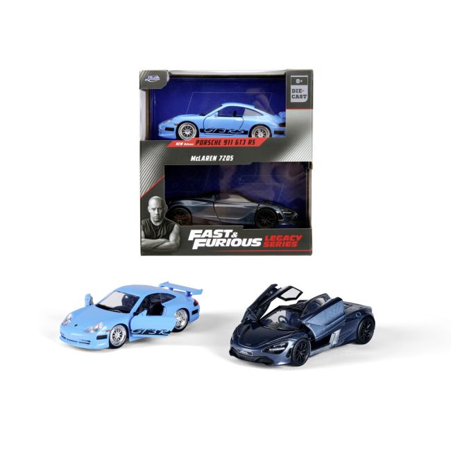 JADA FAST AND FURIOUS LEGACY SET 2 MASINUTE METALICE PORSCHE 911 GT3 RS SI MCLAREN 720S SCARA 1:32 VIV253202012
