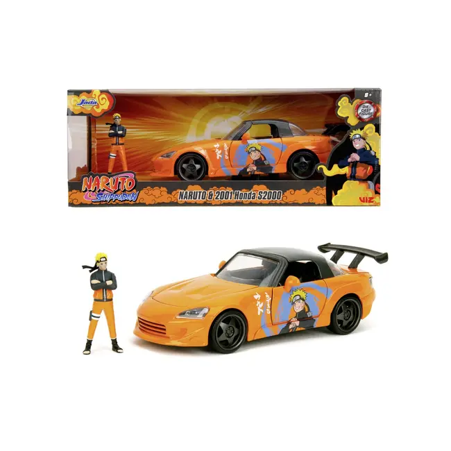 JADA NARUTO SHIPPUDEN SET FIGURINA NARUTO SI MASINUTA METALICA HONDA 2001 S2000 SCARA 1:24 VIV253255084