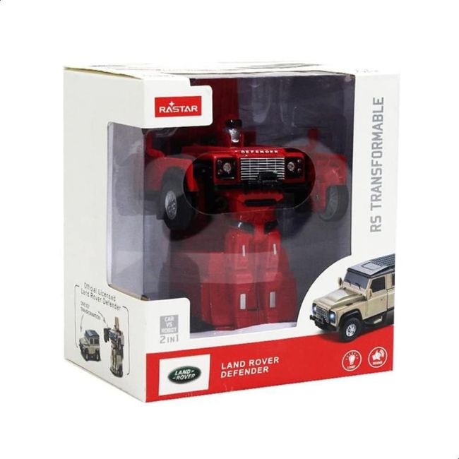 MASINUTA METALICA CONVERTIBILA LAND ROVER DEFENDER ROSU CU SCARA 1 LA 32 VIVRas62000_Rosu