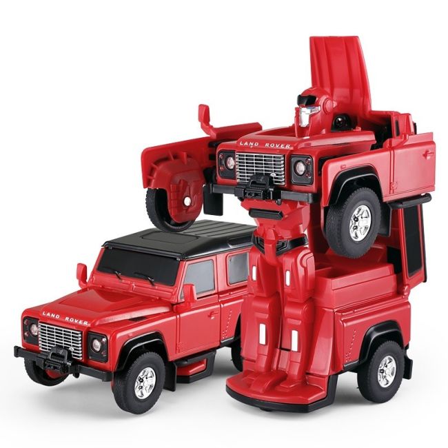 MASINUTA METALICA CONVERTIBILA LAND ROVER DEFENDER ROSU CU SCARA 1 LA 32 VIVRas62000_Rosu