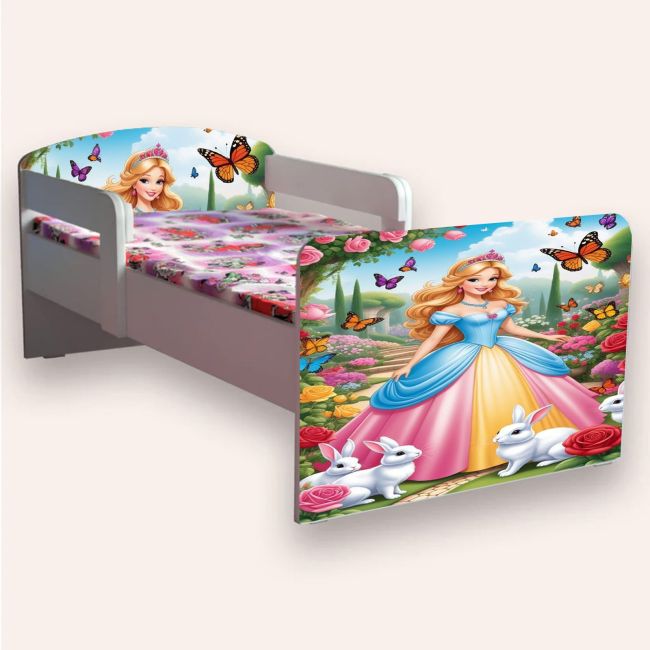 Pat fete Printesa Mic 2-8 Ani Cu Manere Varianta fara Saltea Cmg49440773144916