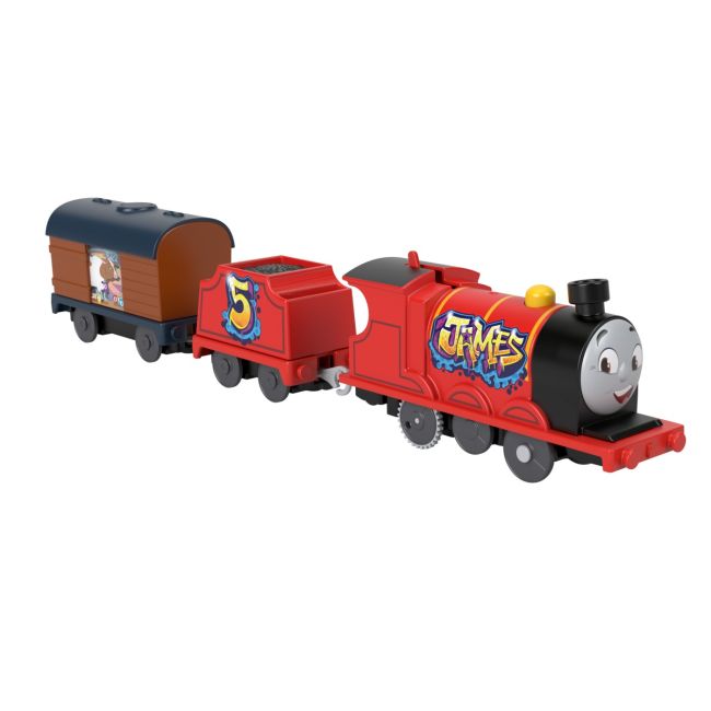 THOMAS LOCOMOTIVA MOTORIZATA GRAFFITI JAMES CU 2 VAGOANE VIVMTHFX97_HTN41