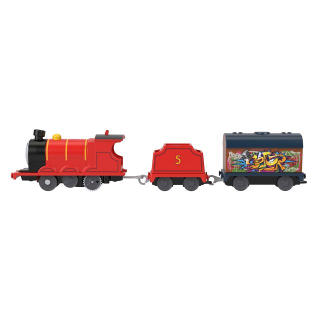 THOMAS LOCOMOTIVA MOTORIZATA GRAFFITI JAMES CU 2 VAGOANE VIVMTHFX97_HTN41