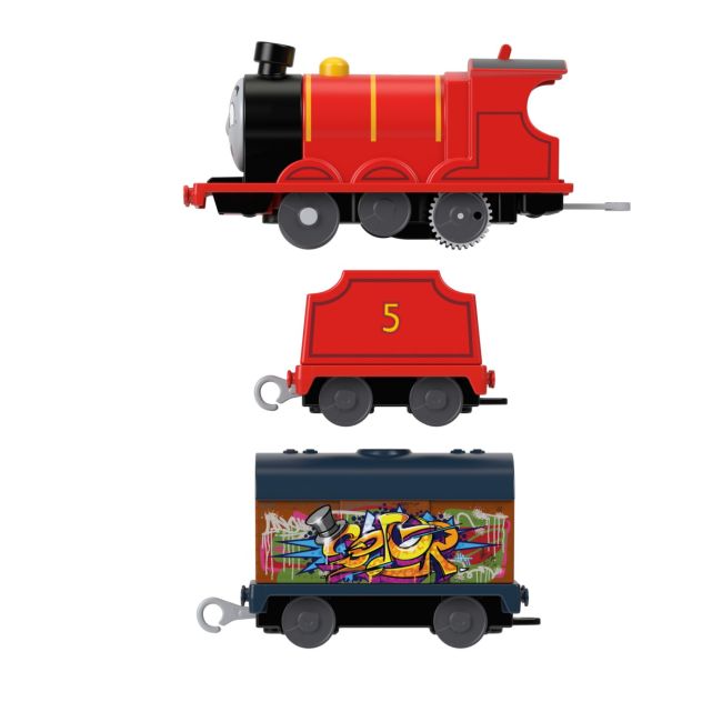 THOMAS LOCOMOTIVA MOTORIZATA GRAFFITI JAMES CU 2 VAGOANE VIVMTHFX97_HTN41