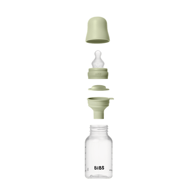 Bibs - set complet biberon anticolici, 150 ml, silicon, sage bbb50161250