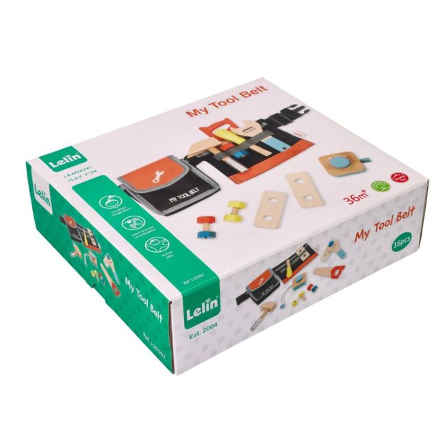 Centura scule din lemn pentru copii Lelin L10362 SUPL10362