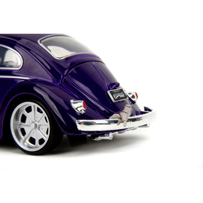 JADA WEDNESDAY SET MASINUTA METALICA VOLKSWAGEN BEETLE 1:24 SI FIGURINA METALICA WEDNESDAY 7CM VIV253255076