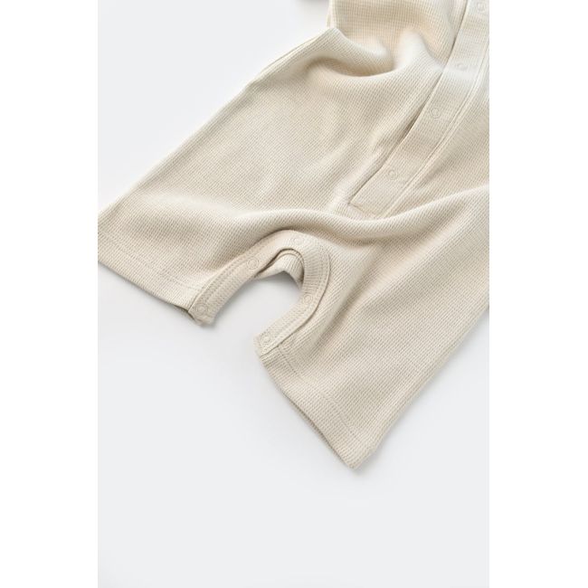 Salopeta cu pantaloni scurti - 100% bumbac organic - Stone, BabyCosy (Marime: 9-12 luni) JEMBC-CSYW1012-9
