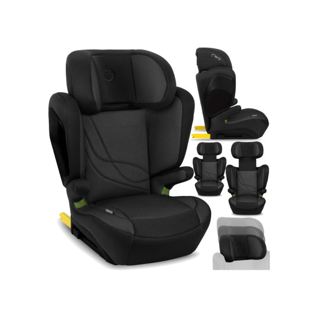 Scaun auto cu isofix, I-size 100-150 cm, Momi Mei - Black KRTFOSA00036