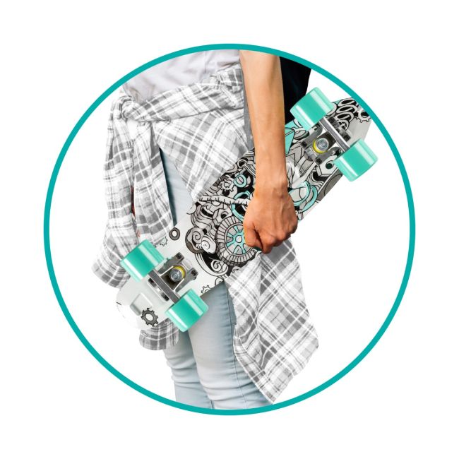 Skateboard copii, Qkids, Galaxy - Industrial KRTDESK00001