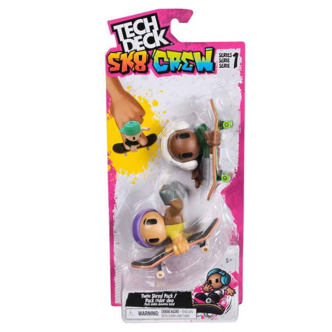 TECH DECH SK8 CREW PACHET 2 SETURI PLACA SI FIGURINA 9.6CM CASCA MOV SI CASTI ALBE VIV6071061_20148774