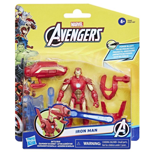 AVANGERS EPIC HERO BATTLE GEAR FIGURINA IRON MAN 10CM VIVF9327_F9342