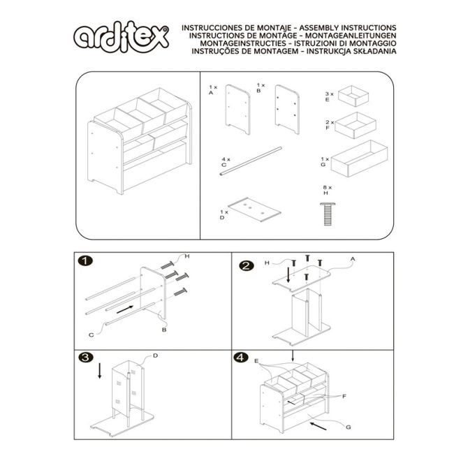 Organizator jucarii cu cadru din lemn Plain BBXAR16733