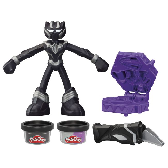 PLAY-DOH MARVEL FIGURINA FLEXIBILA CU ACCESORII BLACK PANTHER 10CM VIVF9829_G0055